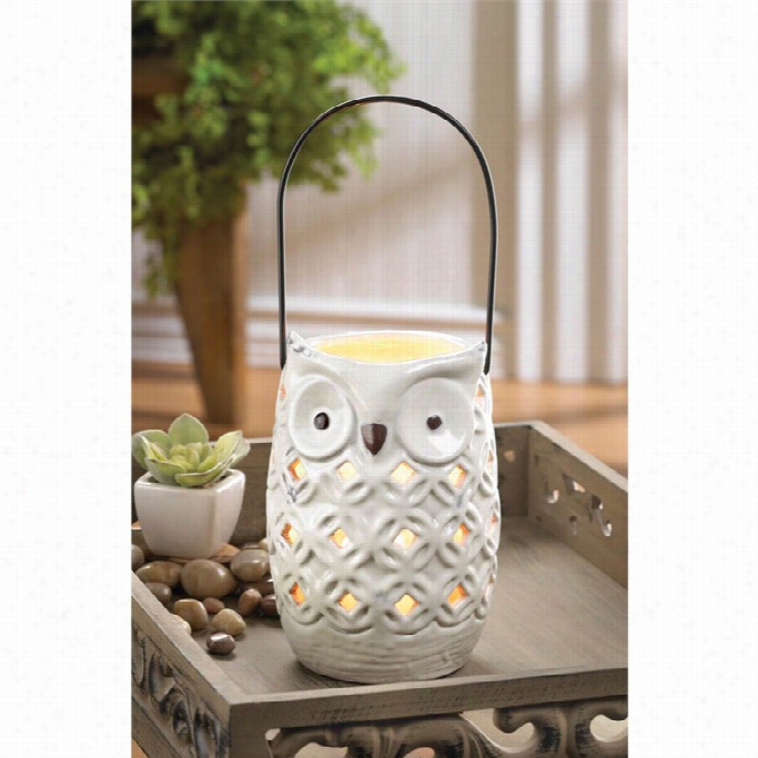 Zingz Aand Thingz White Owl Lantern