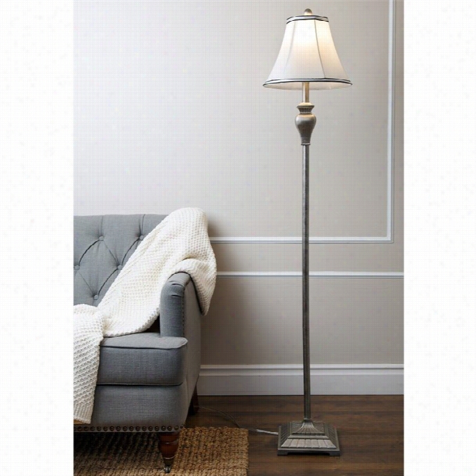 Abbyson Living Atlanta Floor Lamp In Silver