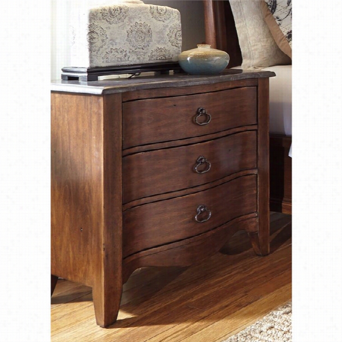 Ashley Balinder Three Drawee Nnight Stand In Medium Brown