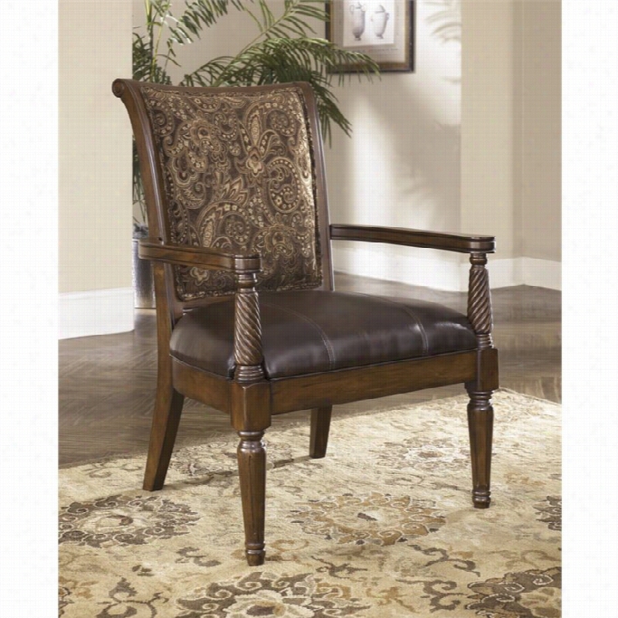 Ashley Barcelona Showood Accent Chair In Antique