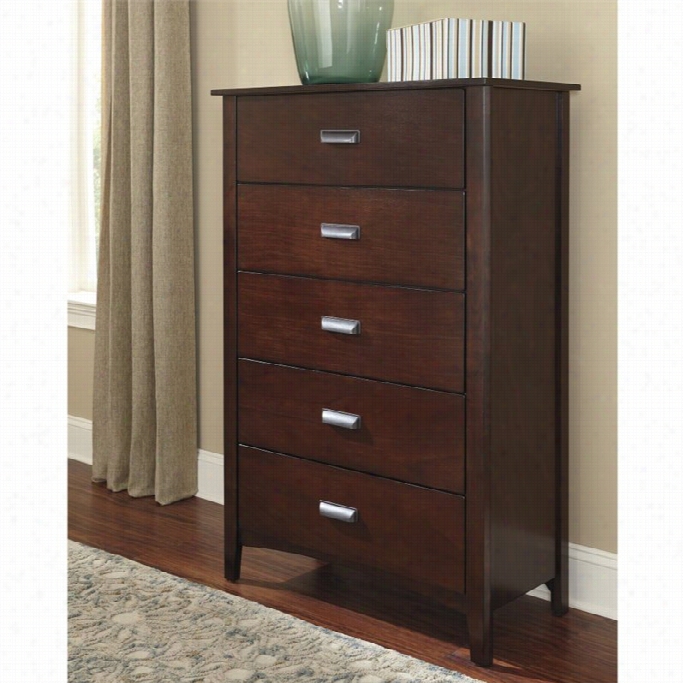 Ashley Dirmack 5 Drawer Wood Chest In Brown