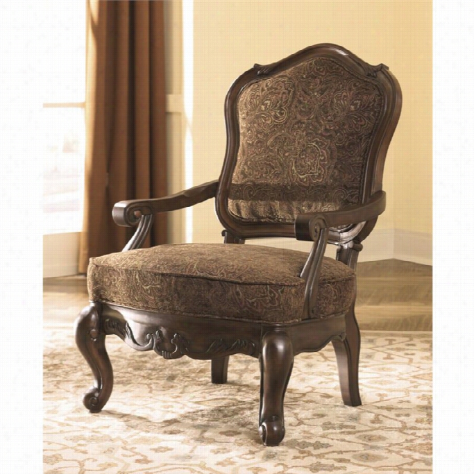 Ashley N Orth Shore Showood Accent Chair In Dark Brown