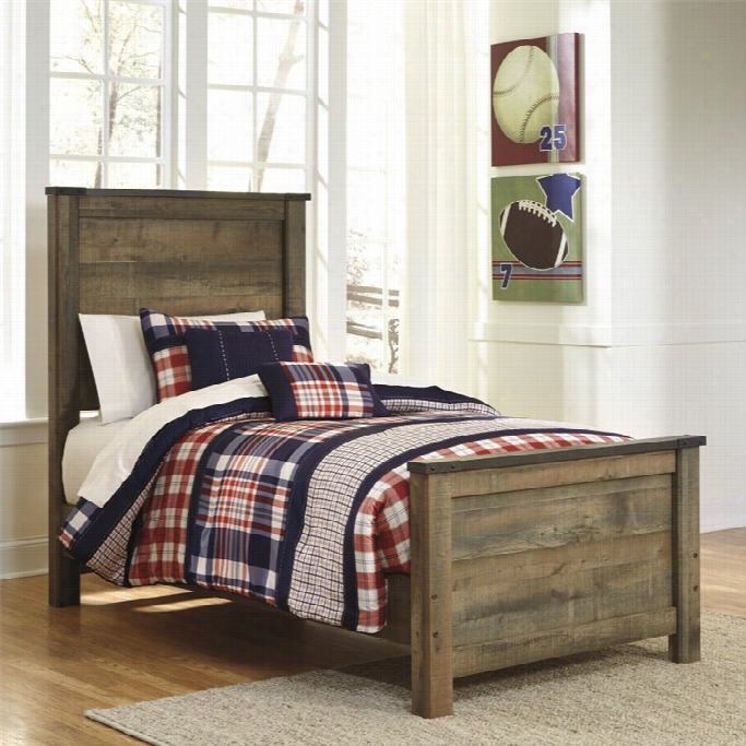 Ashley Trinell Wood Twin Array Bed In Brown