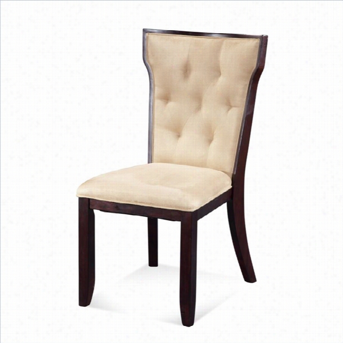 Bassett Mirrro Serenity Upholstered Microfiber Dining Chair In Beige