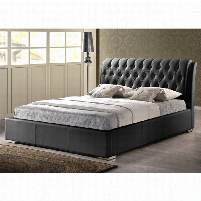 Baxotn Stusio Bianca Full Ed With Tufted Headboard In Black