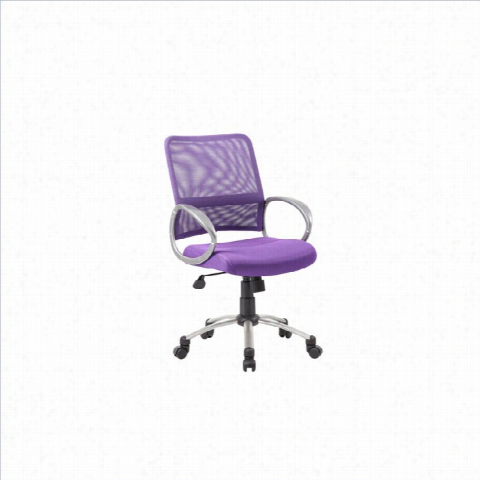 Boss Office Products Ensnare Back With Pewter Task Office Chair In Purple