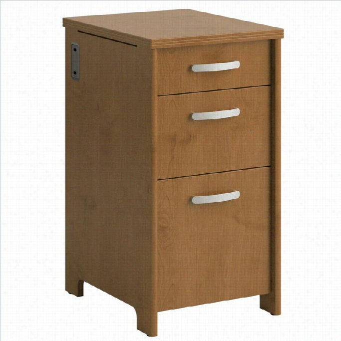 Bush Envoy 3 Drawer Filr Cabinet In Nnatural Cherry