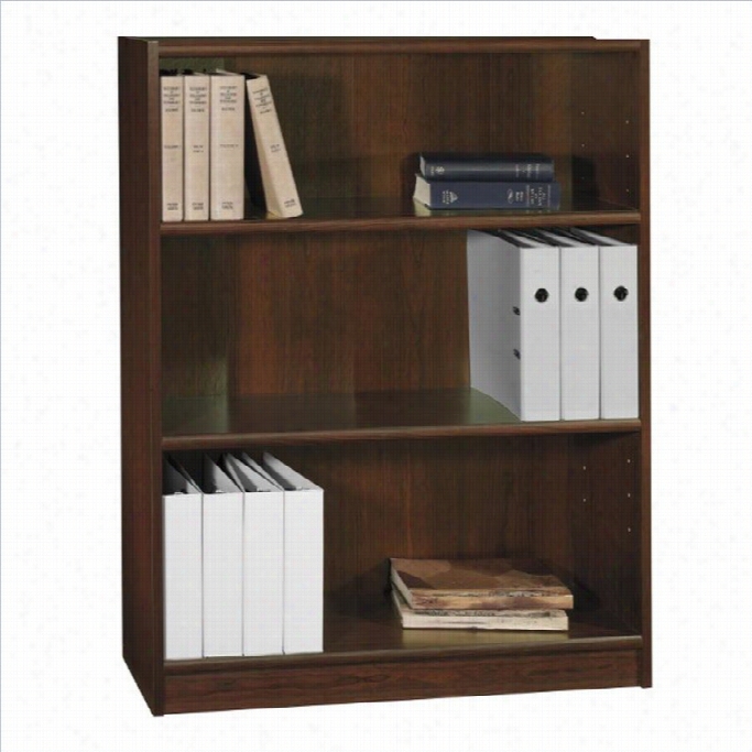 Bush Universal 48h 3 Shelf Wood Bookcase In Vogue Ch Erry