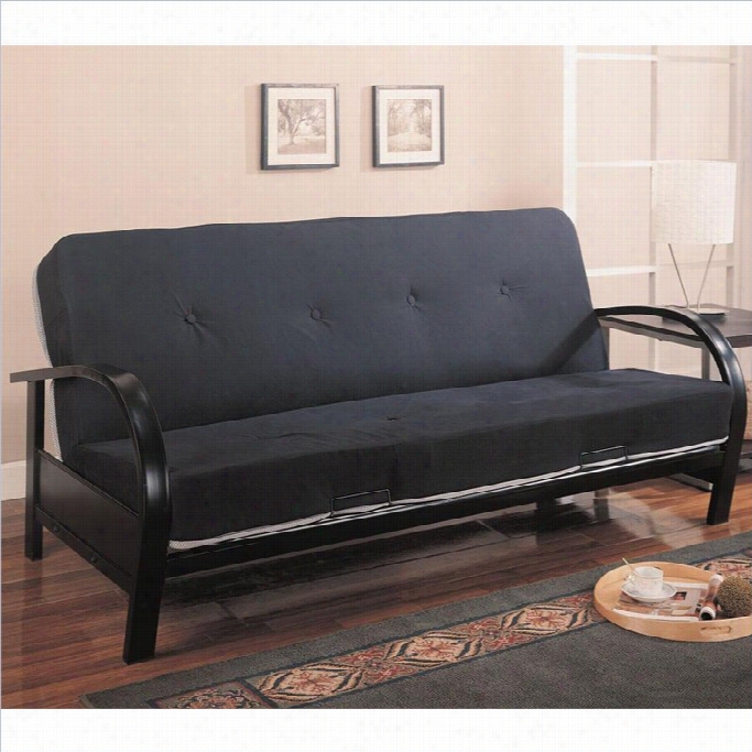 Coaster Contemporary Metal Futon Frame In Black