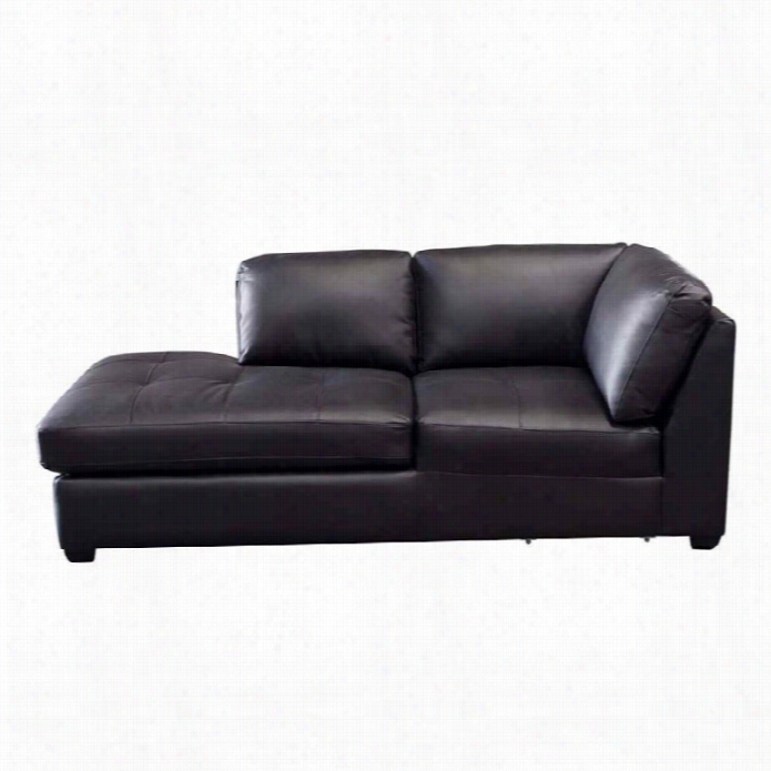 Diamond Sofa Urban Leather Chaise Lounge In Mocca