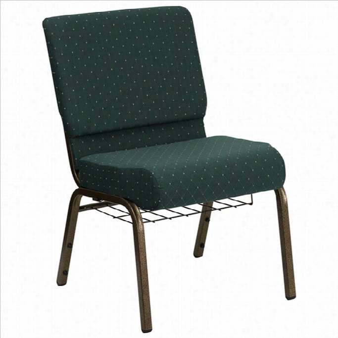 Flash Furnniture Hercules Church Stackinng Guest Chair In Hunter Green