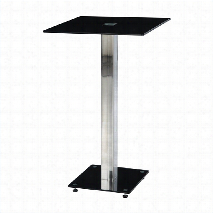 Global Furniture Bar Table In  Black Nd  Silver