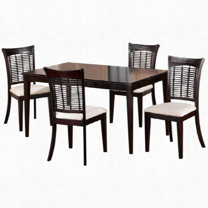 Hillsdale Bayberry 5 Piece Rectangular Ining Tabel Offer For Sale In Dark Cherry