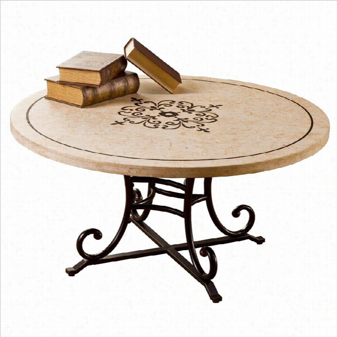 Hillsdale Belladora Round Coffee Table In Copper Gold Finish