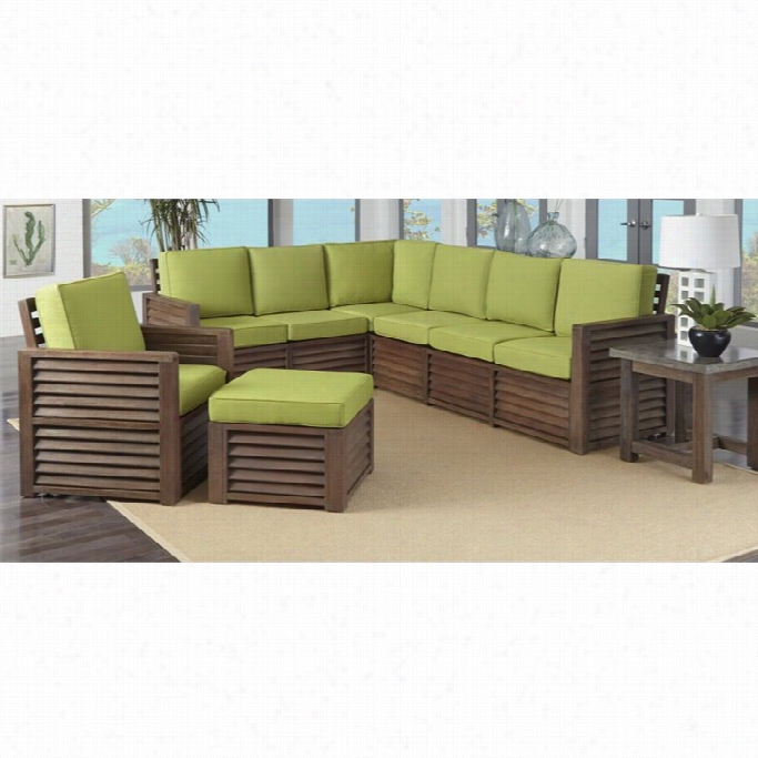 Home Styles Barnside 4 Piece Outdoor Sofa Set In Green Apple