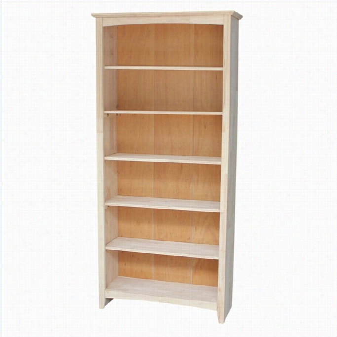 Interantional Concepts H Ome Accents Unfinished 72 Shaker Bookcase