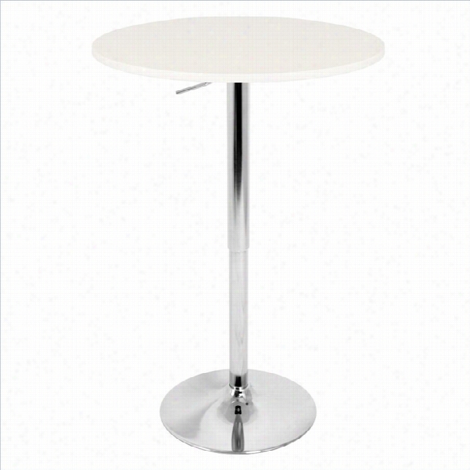 Lumisource Adjustable B Ar Table With White Top