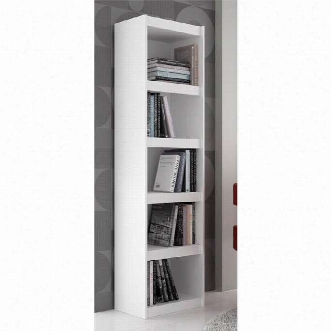 Manhattan Comfkrt Parana 2.0 Series 5 Shelf Bookcase In Whitee