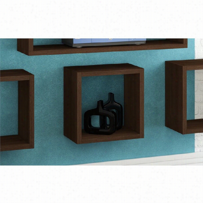 Manhattan Comfort Sahara Wall Exhibit Shelf In Obacco