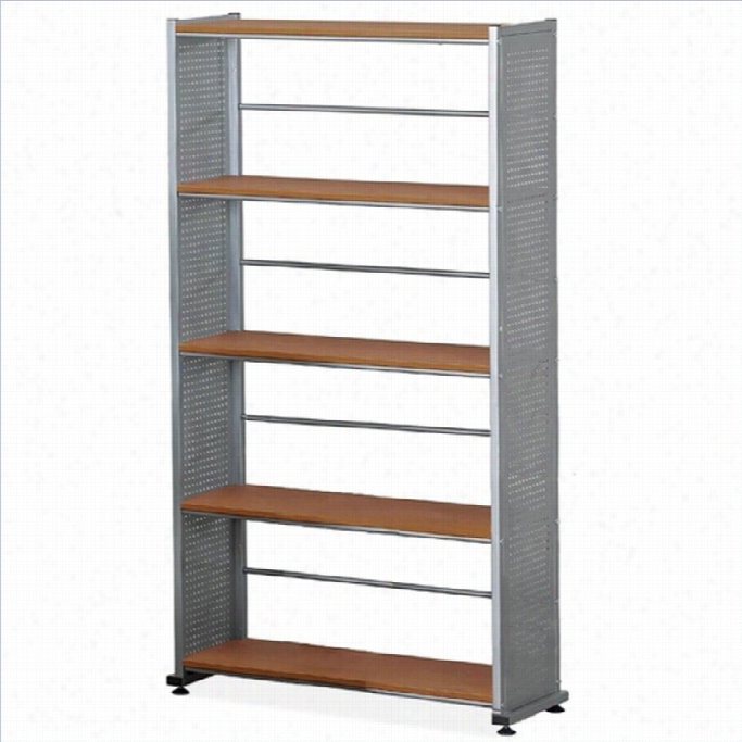 Mayline Eastwinds Five Shelves Shelving Bookcase In Medium Cherry