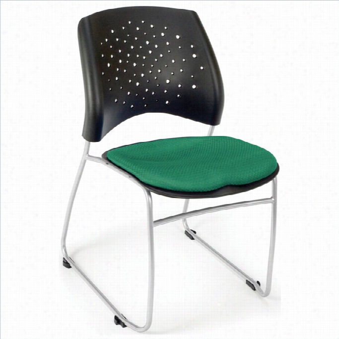 Ofm Star Stack Stacking Chair In Shamrock Green