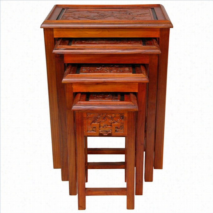 Oriental Furniture Nested Tables N Honey