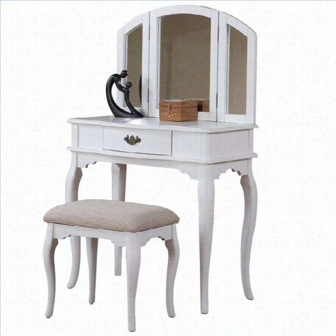 Poundexbobkona Jaden Vanity Set With Discharge  In White