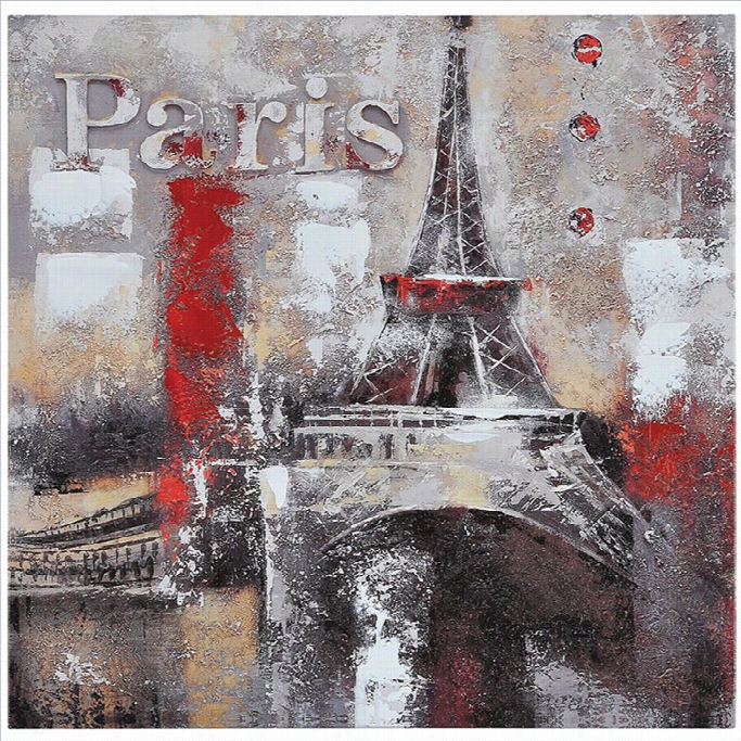 Renwil Memories Of Paris Frameeless Canvas Wall Art