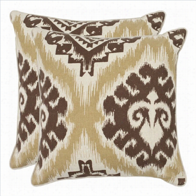 Safavieh Joyce 22 Decorative Pillow Im Almond (set Of 2)