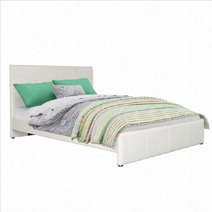 Sonax Corliving Fairfeld Full Dougle Bed In White Bonded Leather