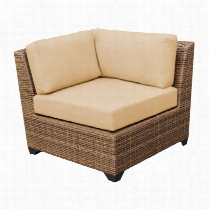 Tkc Laguna Outdoor Wicker Corner Chair In Sesame (set F 2)