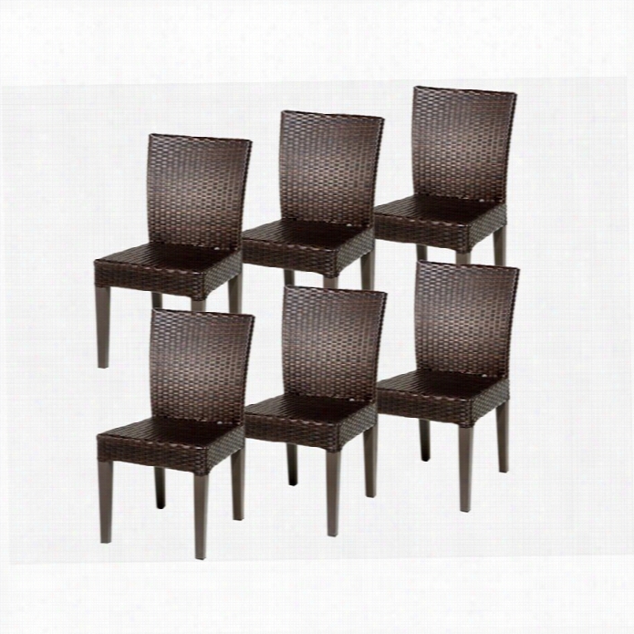 Tkc Naapa Wicker Patio Dining Chairs In Espresso (set Of 6)