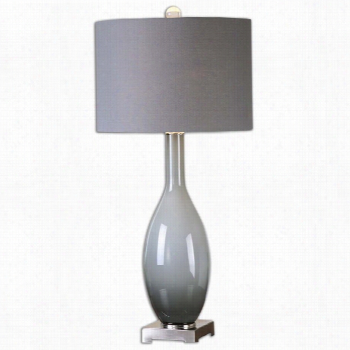 Uttermost Vallo Smoke Gray Glass Lamp