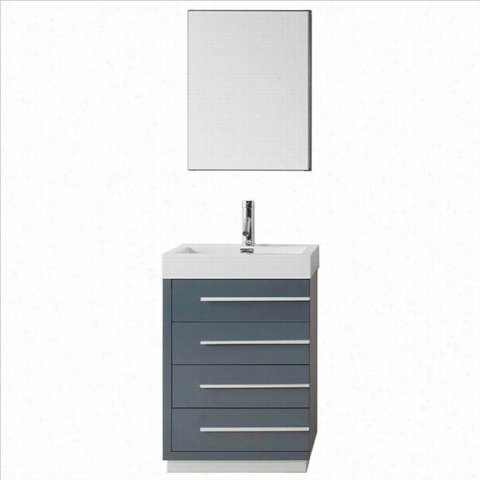 Virtu Usa B Ailey 23 Single Bathroom Vvanity Cabinet I N Gray