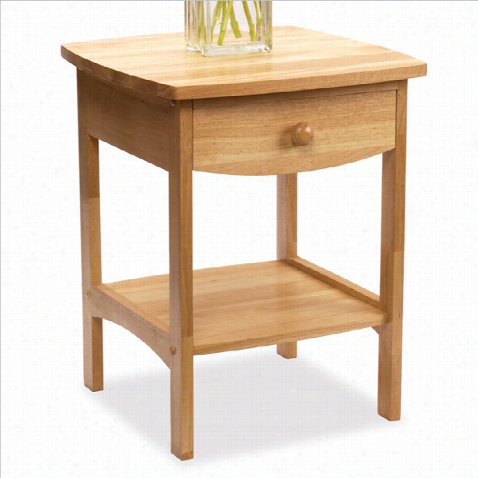 Winsome Basics Dense Wood End Table / Nightstand In Naturall