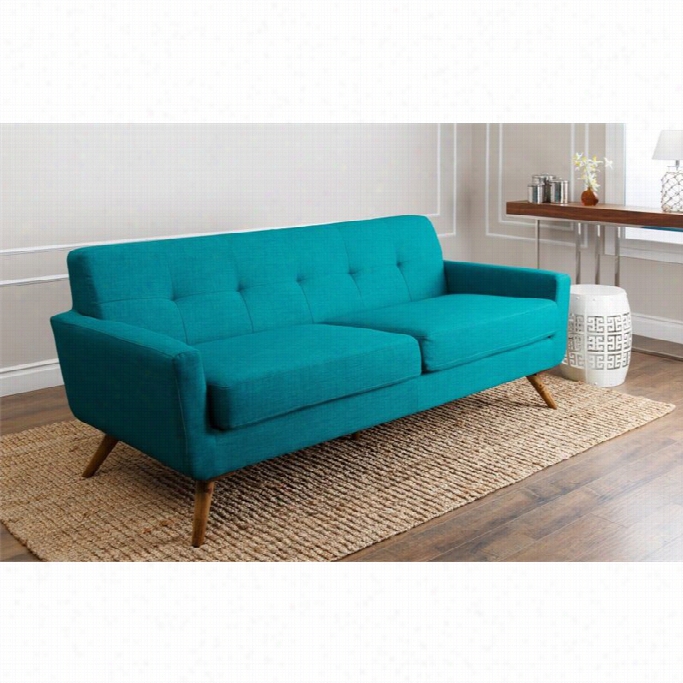 Abbyson Ilving Bayview Fabric Sofa In Blue