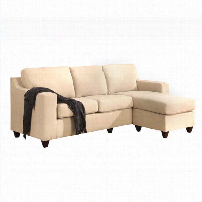 Acme Furniture Vogue Reversible Chaise Sectional In  Beige