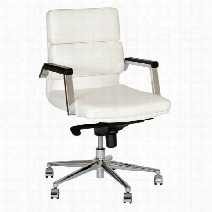 Armen Living Fabian Modern Office Chair In White