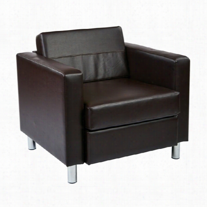 Avenue Six Pacific Faux Leather Accent Chair I Espresso