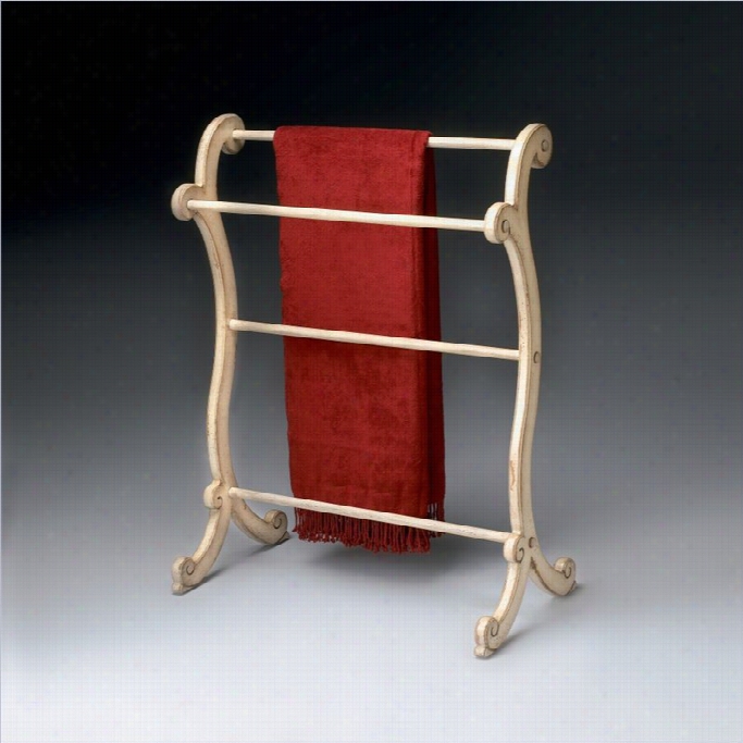 Butelr Specialty Blanket Rack In Parchment Finish