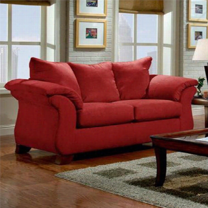 Chwlsea Payton Polyestef Loveseat In Brick