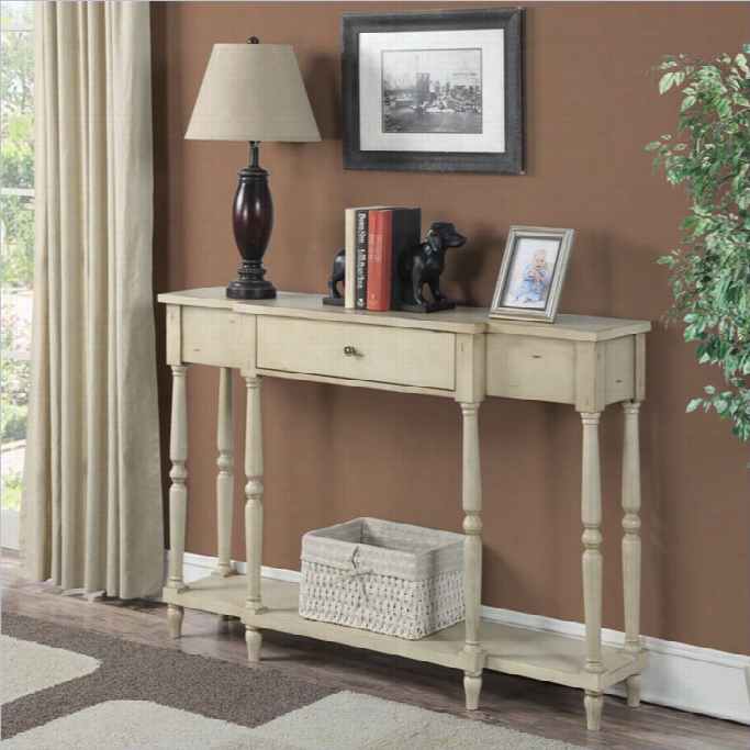 Convenience Concpets Wyomiing  Antique Console In Antique Ivory