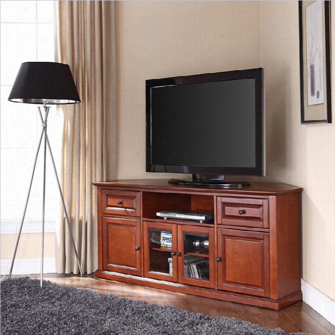 Crosley Furniture 60 Corner Tv Stand In Clssic Che Rry
