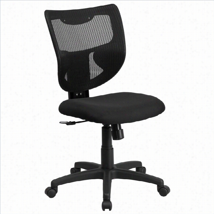 Flash Furnituer Aglaxy  Mid-back Designe R Atsk Office Chair In  Black