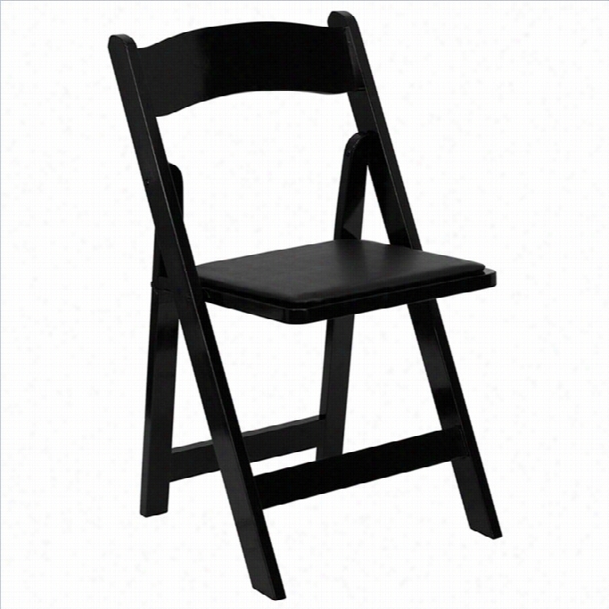 Flash Furniture Herfules Series Wood Folding Chair In Dark
