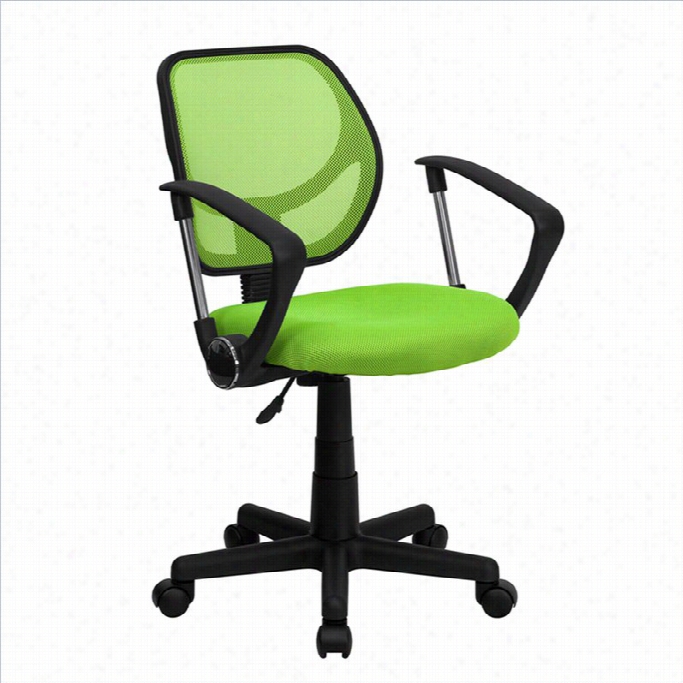 Momentary Blaze Furniture Middle Back Mesh Task Office Chair Iwth Arms In Green