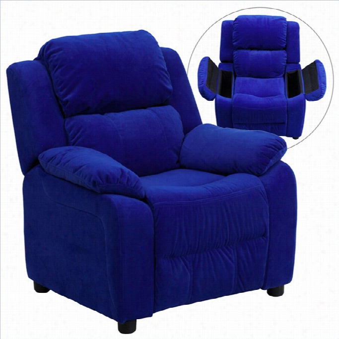 Flash Furniture Padded Contemporary Kids Recliner In Blue