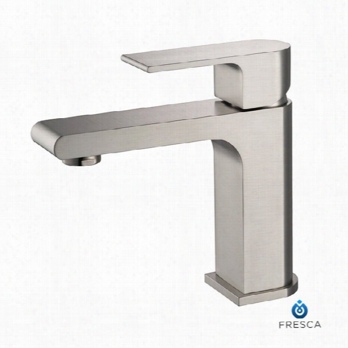 Fresca Allaro Single Holle Bathroom Conceit Faucet In Brushed Nickel