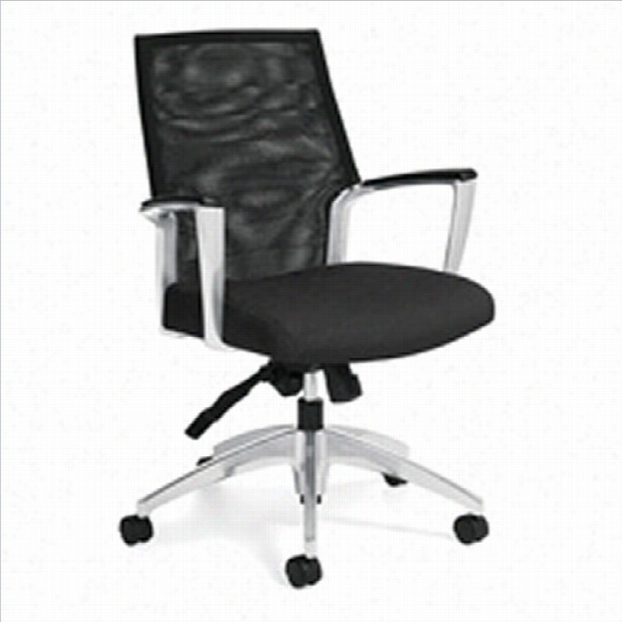 Global Accord Mesh Mediumm Bcak T Ilter Office Chair In Black Coal