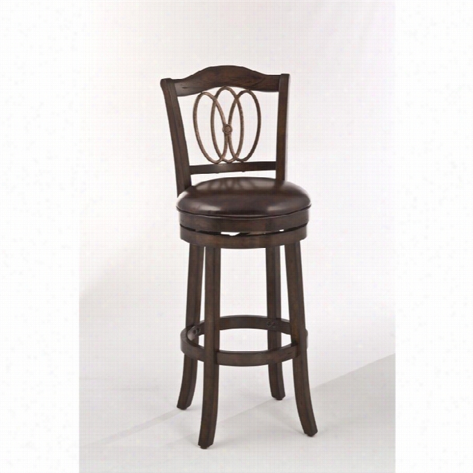 Hillsdale Lyndale 42 Swivel Ar Stool In Chestnut